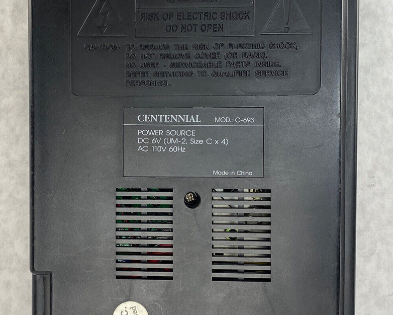 Centennial C-693 Slimline Cassette Tape Recorder NO FAST FORWARD
