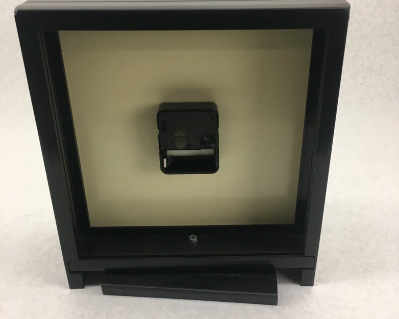 Vintage ME Quartz Table Top Black Plastic Clock