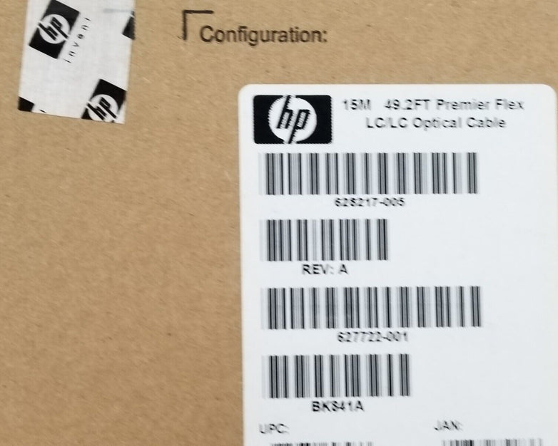 Genuine HP 628217-005, 49 ft, 15M, Premier Flex LC/LC Optical Cable, 627722-001