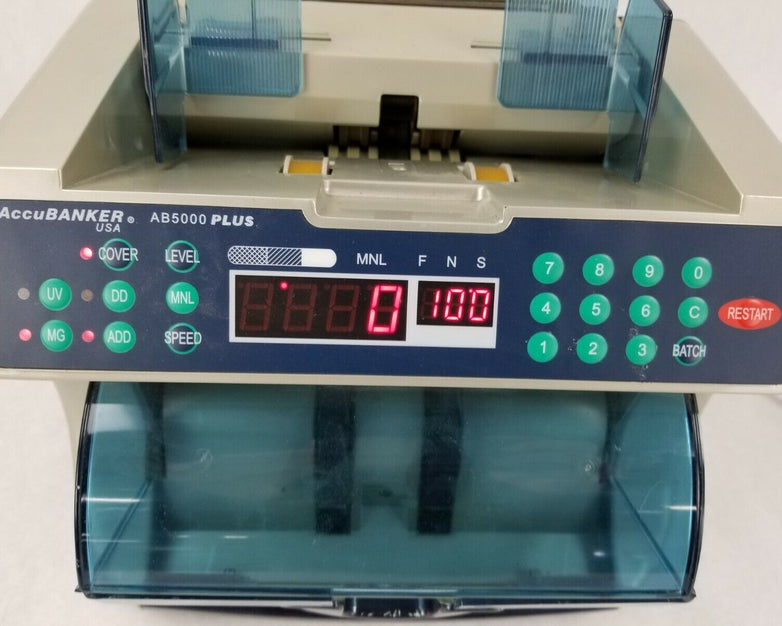 AccuBanker AB5000 Plus Commercial Bill Counter Untested