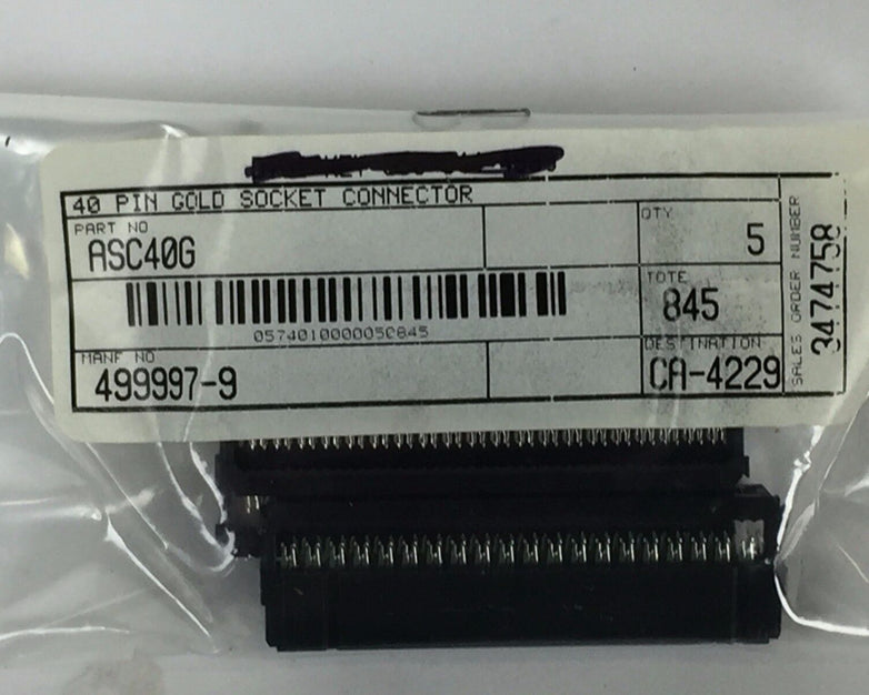 TE Connectivity AMP Connectors 499997-9 40 Pin Lot of 5