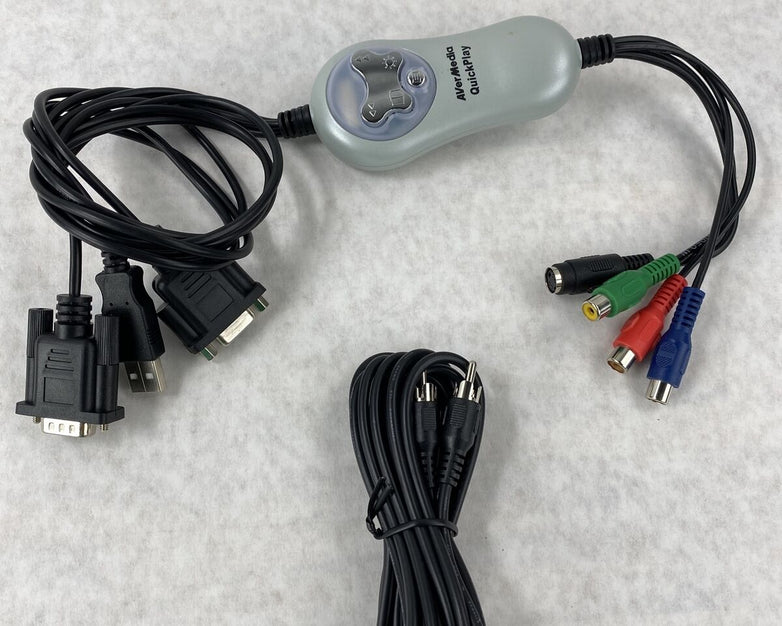 AVerMedia QuickPlay PC VGA Dsub to TV S-Video RCA Converter UNTESTED
