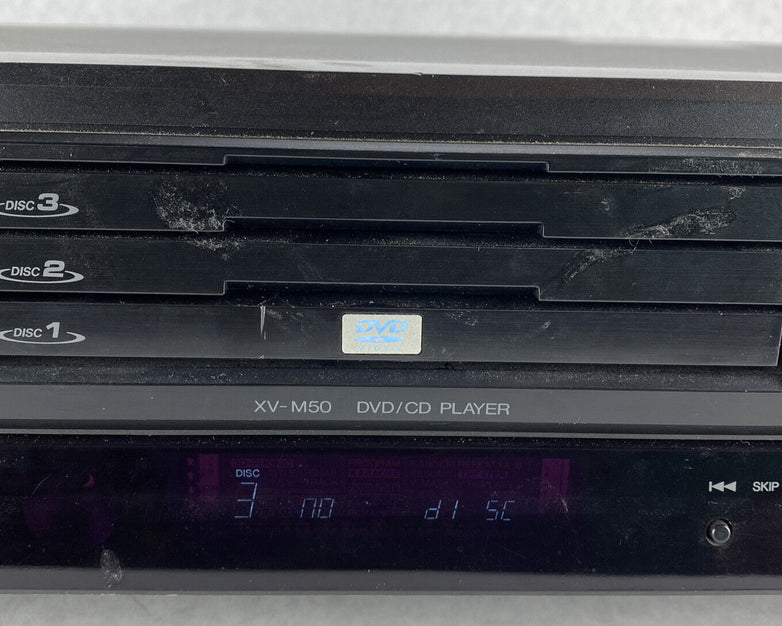 JVC XV-M50BK 3-Disc DVD Player DVD/CD/VCD Player w/Digital Out NO REMOTE