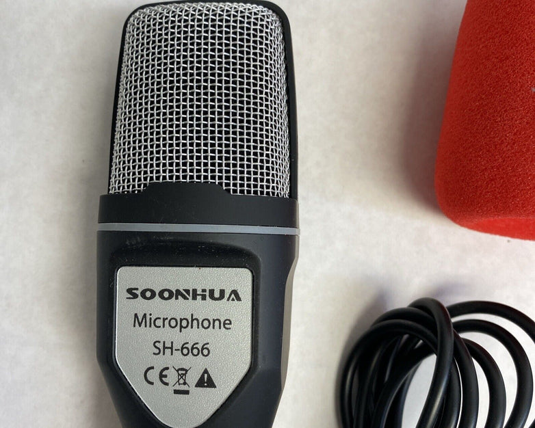 Soonhua SH-666 Microphone ONLY 4ft 3.5mm Cable Tested NO ACCESSORIES