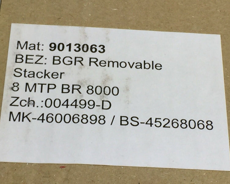 Qiagen Instruments 9013063 BEZ: BGR Removable Stacker 8 MTP BR 8000