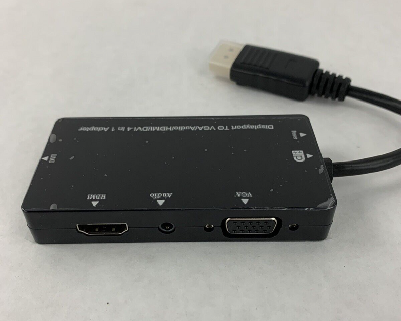 New Box Open DisplayPort DP-VDH HDMI Dual Link DVI VGA Adapter 4 in 1 with Audio
