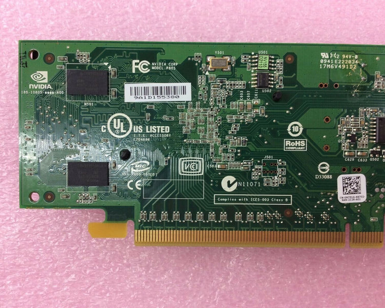 Lot of ( 2 ) NVIDIA GeForce 9300 GE P805 PCI-e DMS-59 256MB Video Card GPU