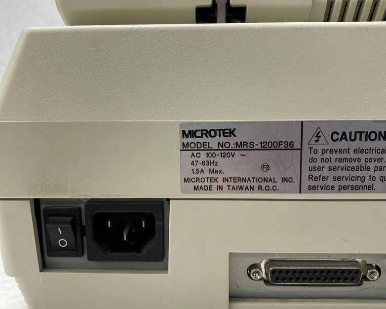 Microtek MRS-1200F36 ScanMaker III Flatbed Scanner DB15 Parallel Port UNTESTED