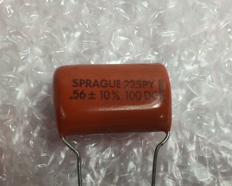 (3) Sprague 225PY .56 100 DC Orange Drop Capacitor Lot of 3