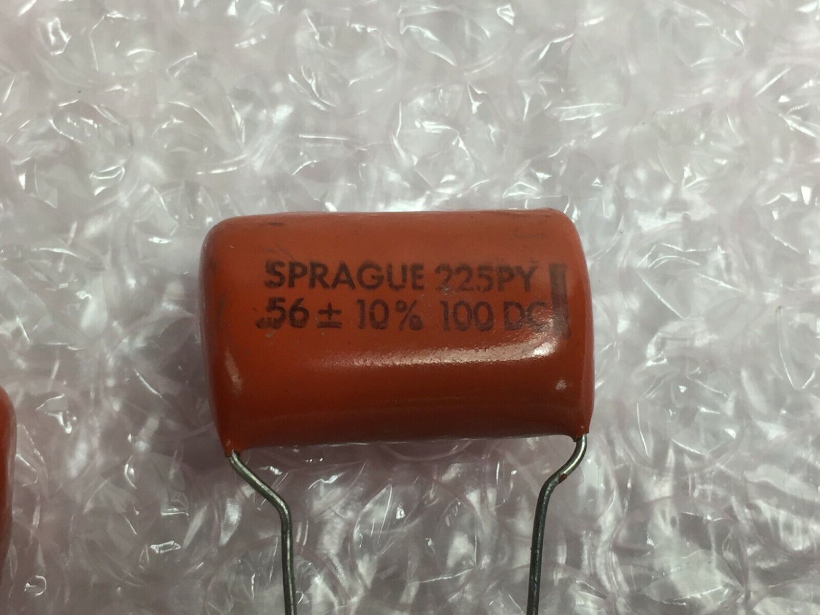 (3) Sprague 225PY .56  100 DC Orange Drop Capacitor  Lot of 3