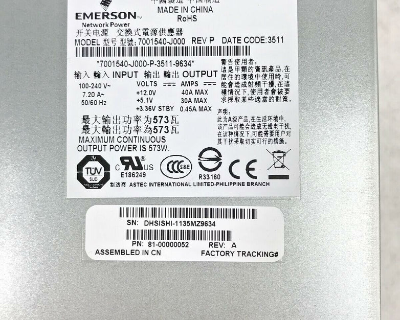 EMERSON 7001524-J000 POWER SUPPLY