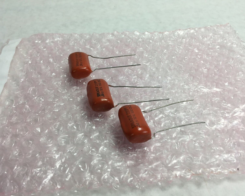 (3) Sprague 225PY .56 100 DC Orange Drop Capacitor Lot of 3