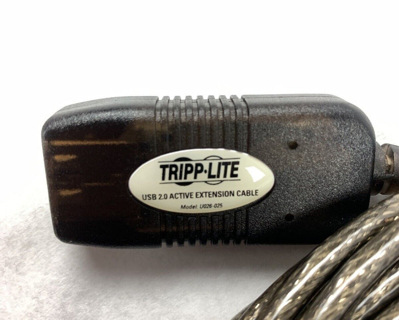 New Tripp Lite U026-025 7.62m USB A Male Female Black USB cable