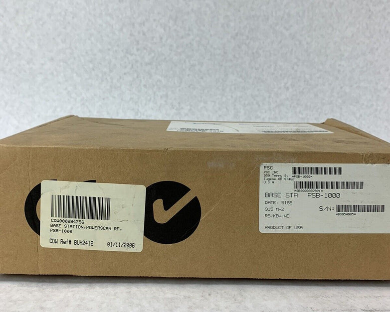 PSC PSB-1000 Scanner, Base station, and connecting cord.