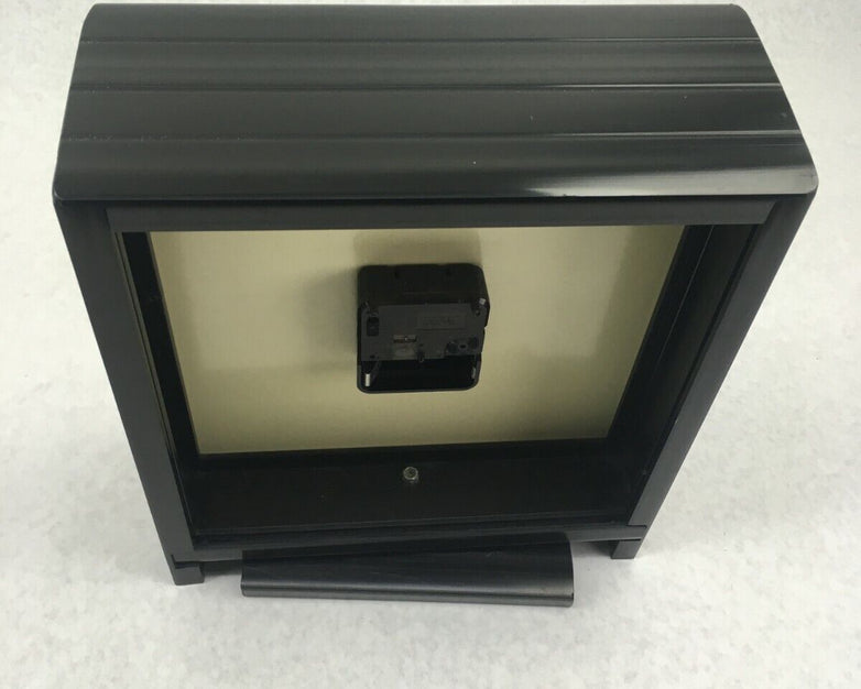 Vintage ME Quartz Table Top Black Plastic Clock