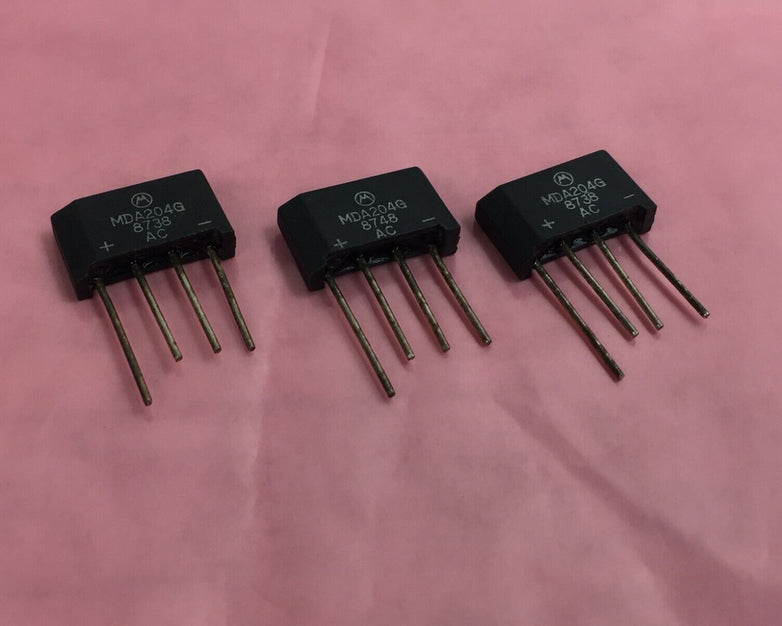 Genuine Motorola MDA204G Bridge Rectifier Diode 2A 400V Lot of 3