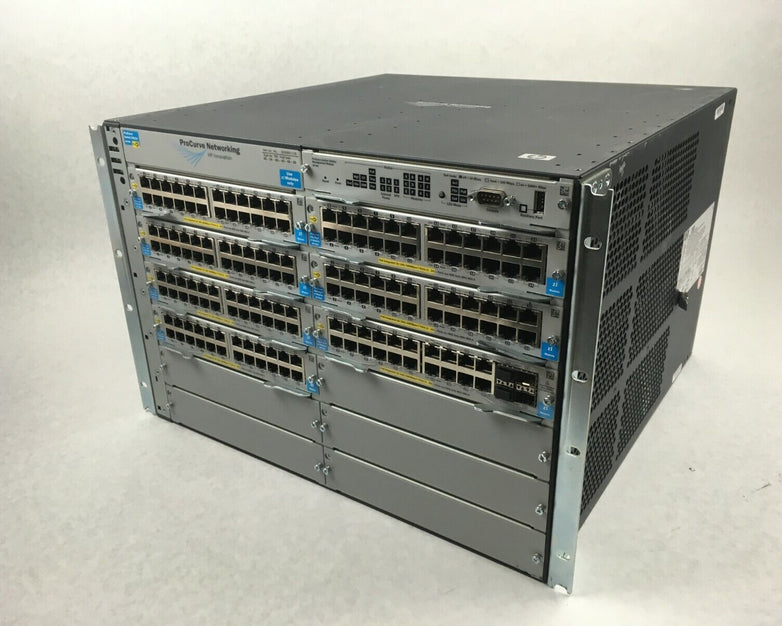 HP J8726A w/ 6 J8702A Modules + J8698A ProCurve Switch 5412 + J8705A Gig-T