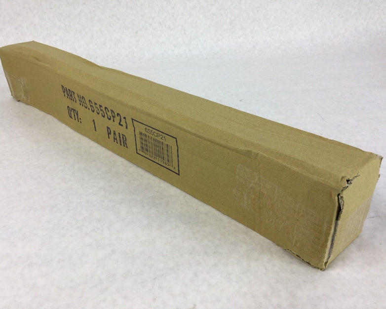 NEXEL Chrome Shelving Bar for Wired Shelving,1 Pair, 655CP21,w/4 Shelf Clips,NEW
