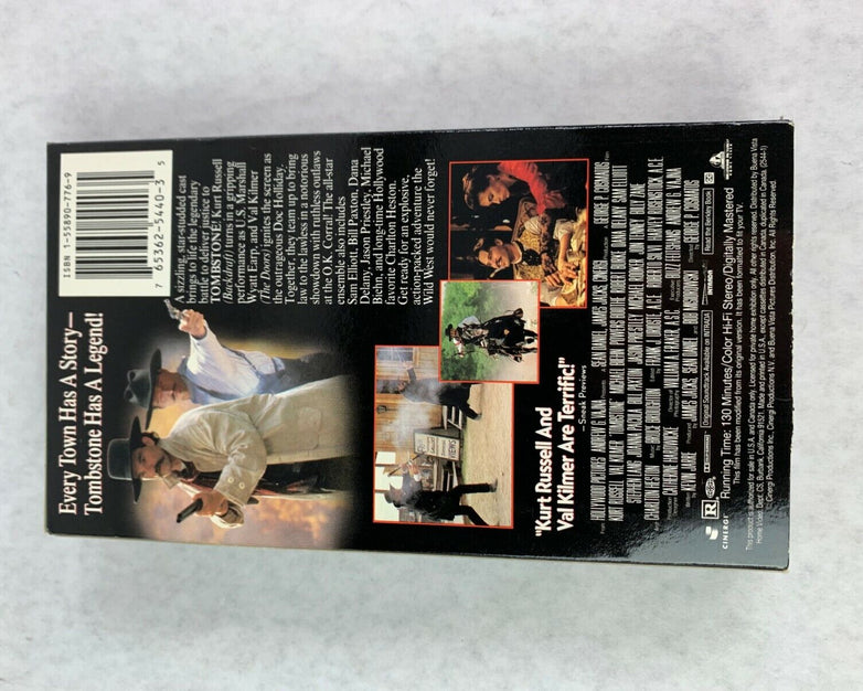 Vintage Classic Tombstone 1994 VHS Tape Movie Kurt Russell Val Kilmer