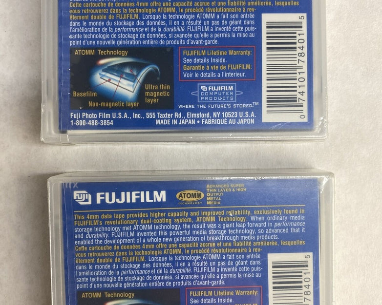 Lot( 2 ) New Fujifilm 150M 4mm Data Tape 20GB Native / 40 GB Compressed