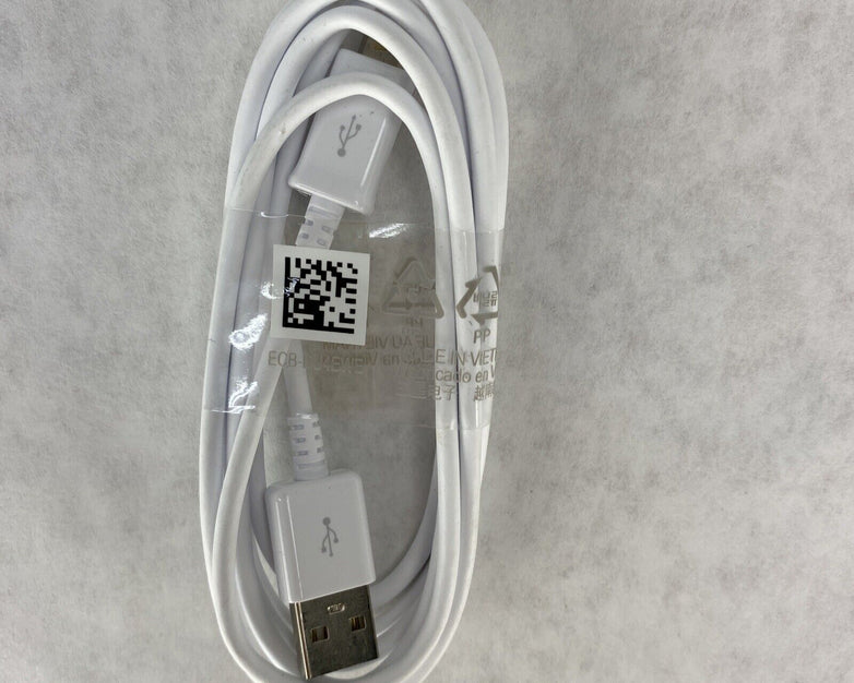 Lot of 2 OEM Samsung ETAOU61JWE 2.0 Amp Wall Charger and 5ft ECB-DU4EWE Cable