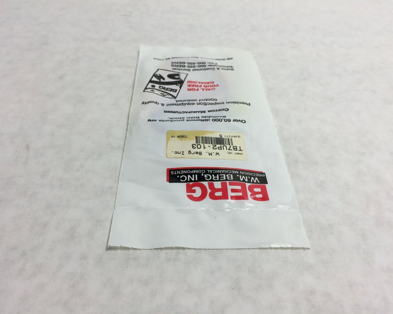 W.M. Berg O-Ring TB7UP2-103 Factory Sealed Package of 5 NOS