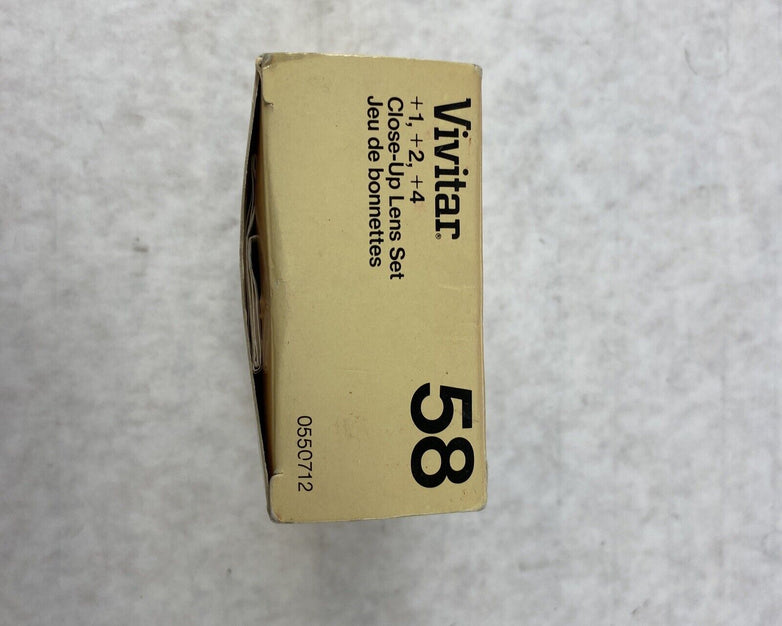 Vivitar Close Up Lens Set 58 +1 +2 +4 w/ Original Box & Case