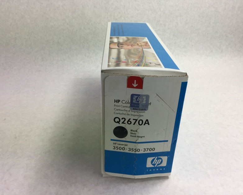 Genuine HP Laserjet Q2670A Black Toner Cartridge Factory Sealed Box