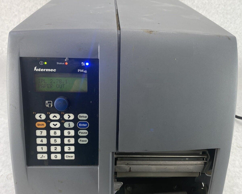 Intermec PM4i EasyCoder USB Ethernet Thermal Barcode Label Printer TESTED FAIR