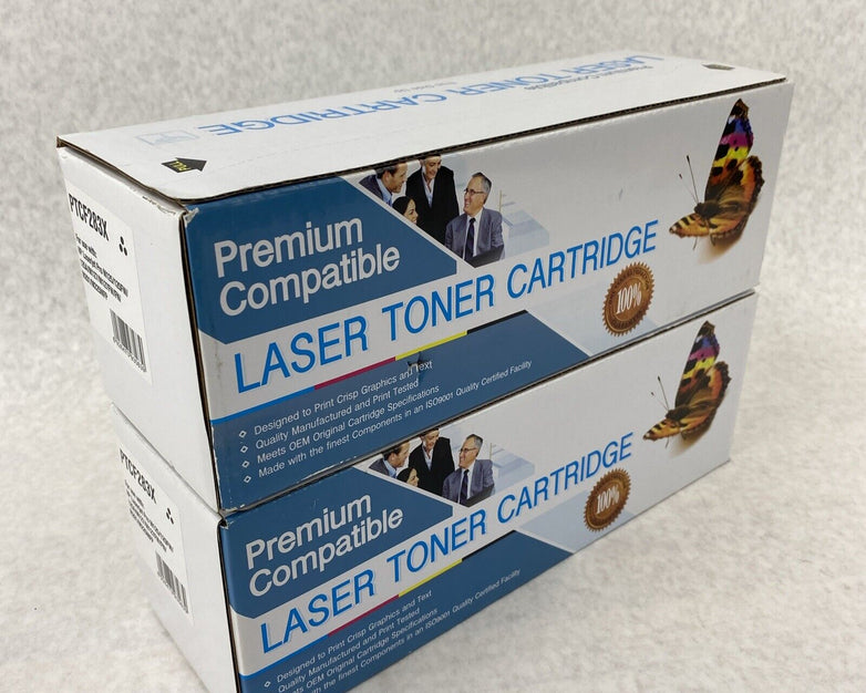 Lot of 2 Premium Compatible PTCF283X Laser Toner Cartridge For HP LaserJet Pro
