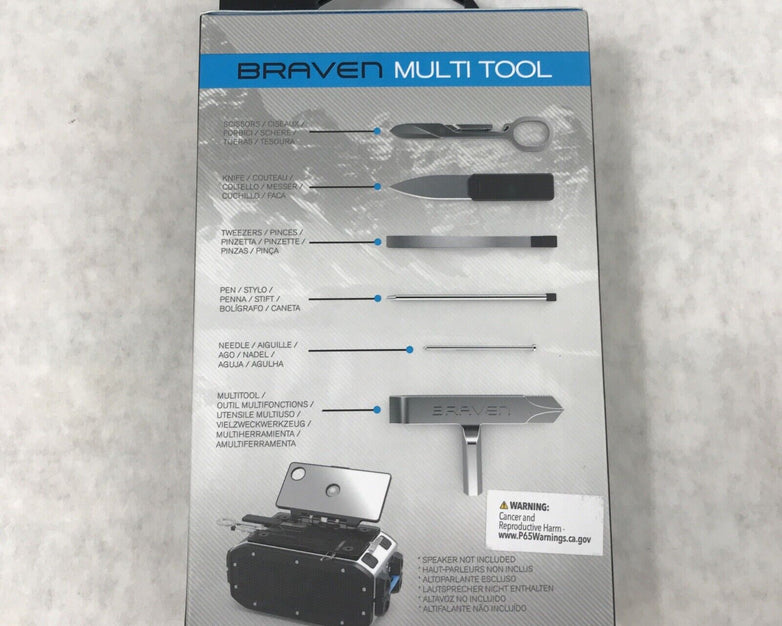 Lot of 4 Braven BRV-PRO Series Accessory Nine Tool Signal Mirror Multi Tool