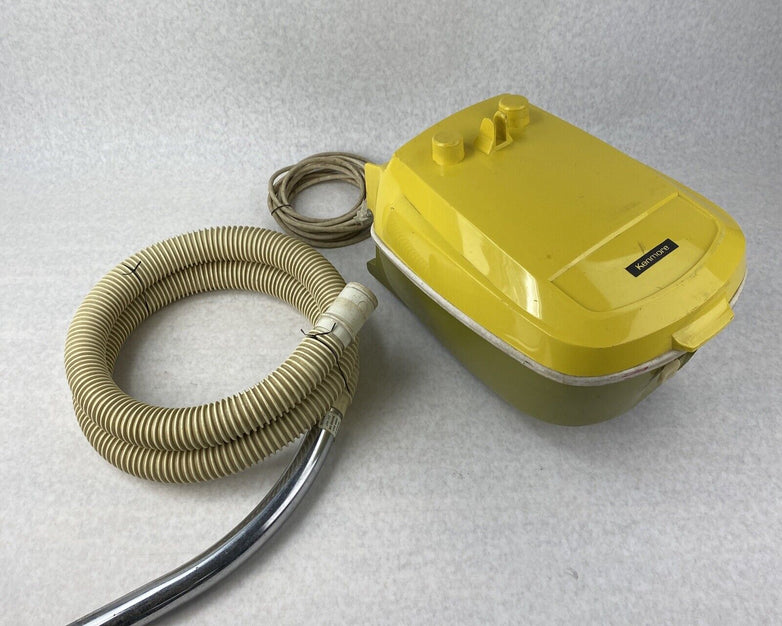 Vintage Kenmore 2627 Canister Vacuum Cleaner Motor 116 w/ Vacuum Hose Yellow