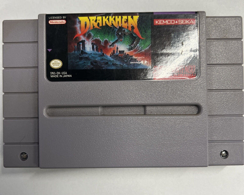 Vintage Drakkhen Super Nintendo SNES Video Game Card