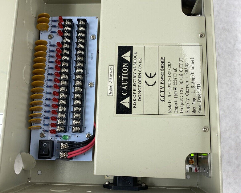 Generic PDB-9CH10A 12VDC 10A Amps CCTV Power Supply