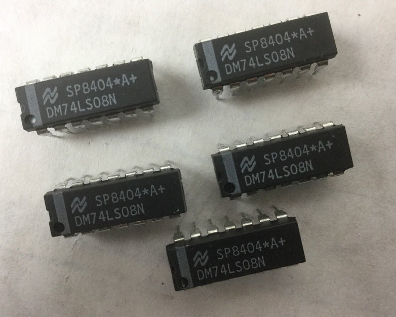 DM74LS08N (SP8404), 14 Pin Dip (Lot of 5) NEW