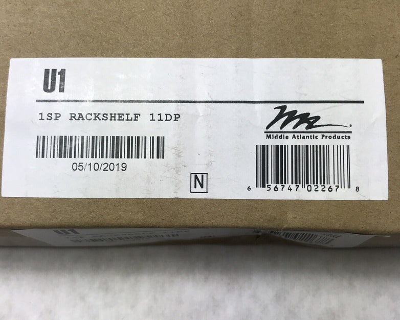 Middle Atlantic Productions 1SP Rackshelf 11DP