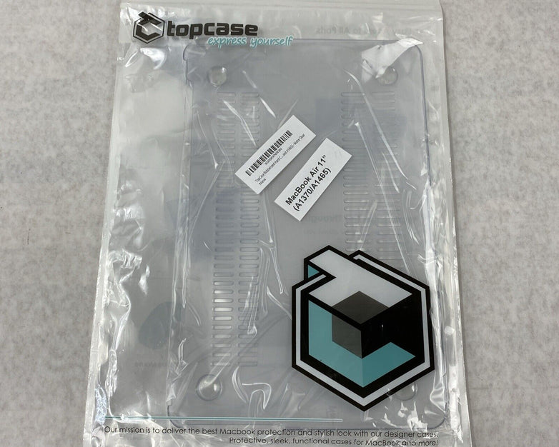 New TopCase Protective Rubberized Hard Matte Clear 11" Macbook Air Bottom Case