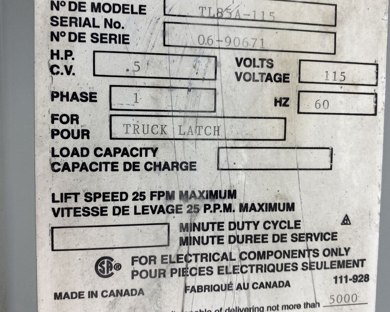 Blue Giant 038-158 ES Truck Restraint Control Panel 115V/VAC
