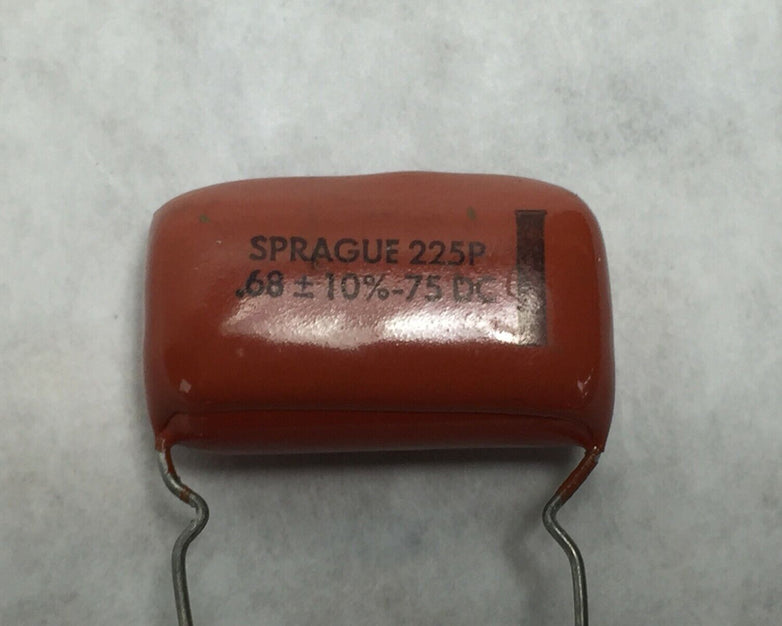 NOS Sprague 225P .68 75 DC Orange Drop Capacitors Lot of 8