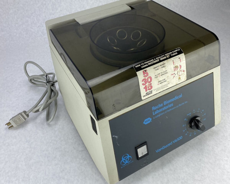 Roche VanGaurd V6500 Biomedical Laboratory Centrifuge w/ 6 Position Angled Rotor