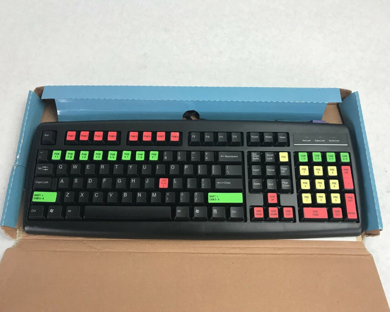 AOpen KB-858B Wired PS/2 Keyboard Colored Editing Macros