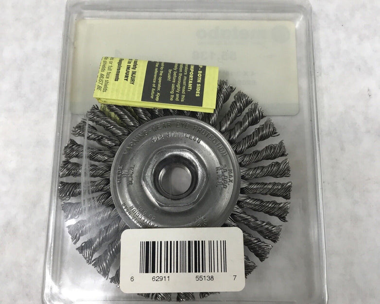 Metabo Stringer 55.138 4x3/16" Stringer Bead Knot Wheel .020SS Wire 5/8-11 20000