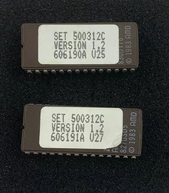 AMD 1983 AM27512DC Microcircuit SET Version 1.1 & 1.0 (Lot of 2)