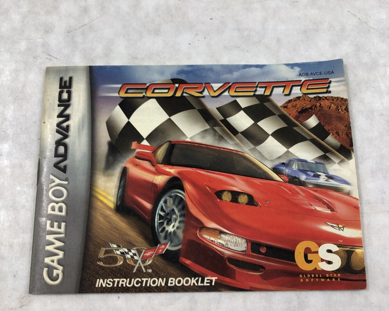 Gameboy Advance Corvette Game and Instruction Booklet