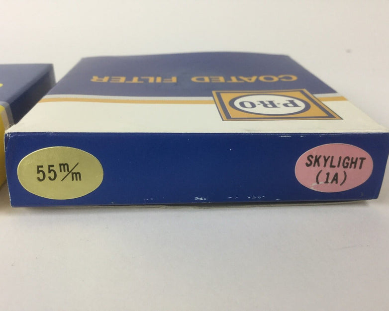 PRO COATED FILTER (55mm & 49mm) SKYLIGHT 1A w/ Box and Case (24-166) (Lot of 2)