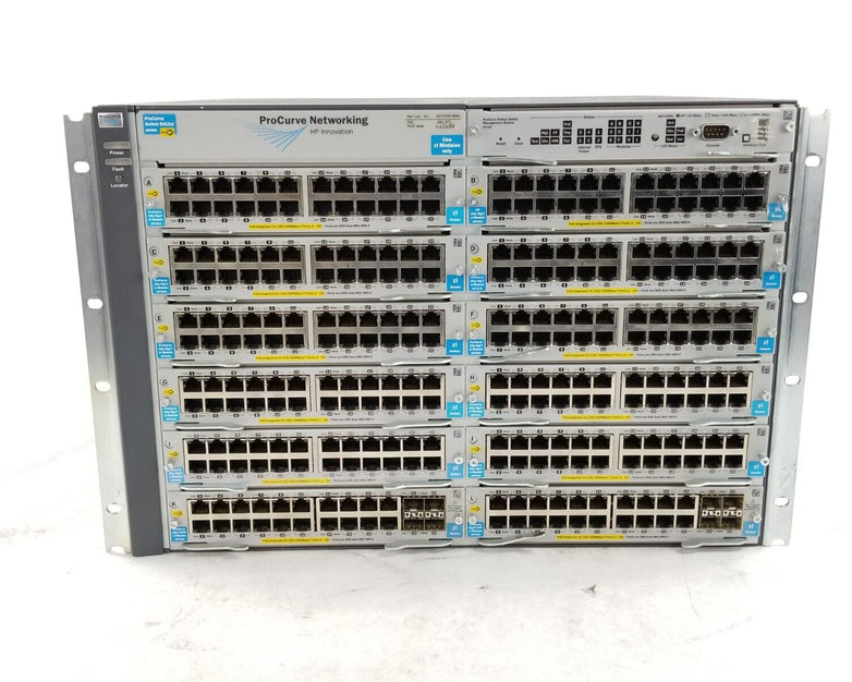 HP ProCurve Switch 5412zI J8698A Switch Chassis With 10x J8702A 2x J8705A