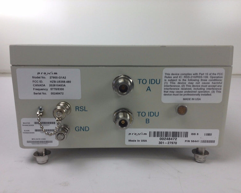 Western Multiplex Proxim Tsunami 27900-G1A2 56441 Wirelss Bridge