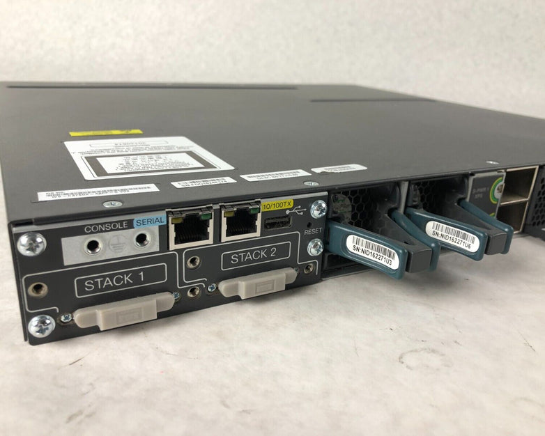 Cisco WS-C3750X-48P-S 48-Port GbE PoE Catalyst Network Switch