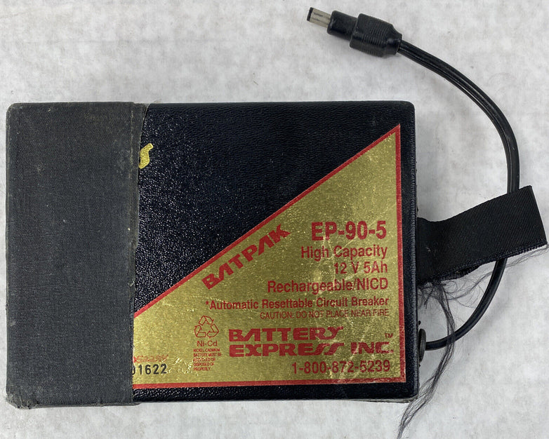 Battery Express Batpak EP-90-5 High Capacity 12V 5Ah Ni-CD Rechargeable Battery