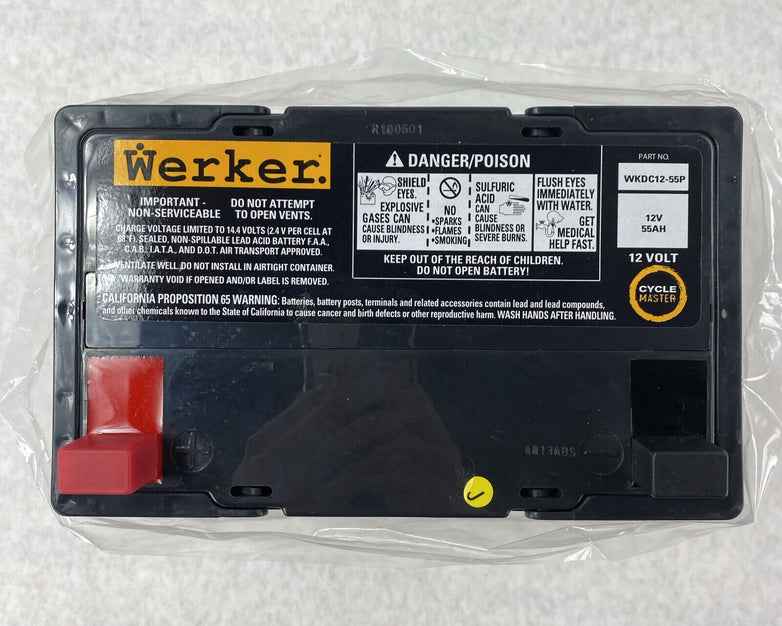Werker WKDC12-55P Ascent Battery AGM Supply Deep Cycle Lead Battery